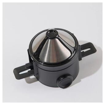 Пуровер/воронка/фільтр Semi для ручної заварки кави багаторазовий Coffee Maker Чорний фото №2
