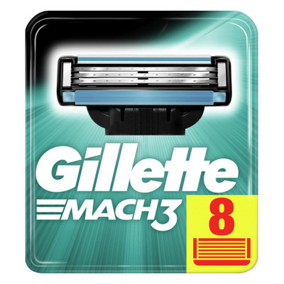 Змінні касети Gillette Mach 3 8 шт (3014260243548) фото №1