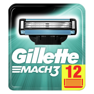 Змінні касети Gillette Mach 3 12 шт (3014260323240) фото №1
