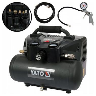 Компресор акумуляторний YATO 36 В (2х18В), 800 Вт, тиск <= 8 Bar, під.повітря-98 л/хв, ресивер-6 л (YT-23241) фото №10