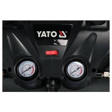 Компресор акумуляторний YATO 36 В (2х18В), 800 Вт, тиск <= 8 Bar, під.повітря-98 л/хв, ресивер-6 л (YT-23241) фото №4