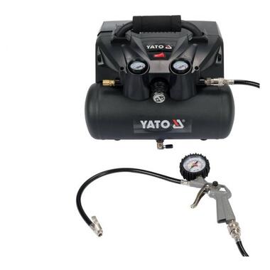 Компресор акумуляторний YATO 36 В (2х18В), 800 Вт, тиск <= 8 Bar, під.повітря-98 л/хв, ресивер-6 л (YT-23241) фото №3