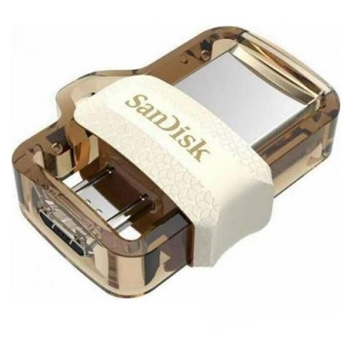Накопитель SanDisk 32GB USB 3.0 Ultra Dual Drive m3.0 OTG White-Gold (SDDD3-032G-G46GW) фото №2