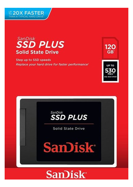 Накопитель SSD Sandisk 2.5 SATA 120Gb Plus (SDSSDA-120G-G27) фото №4