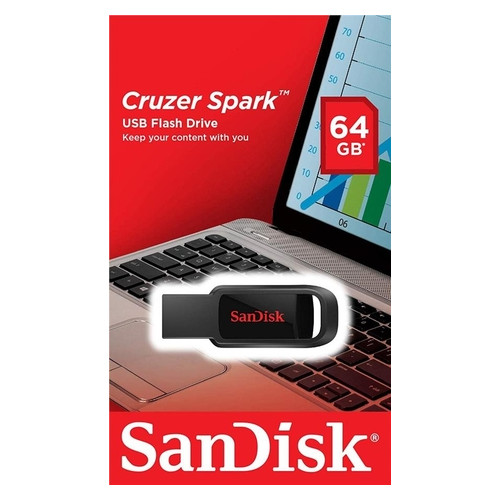 Накопичувач SSD SanDisk 64GB USB Cruzer Spark (SDCZ61-064G-G35) фото №7