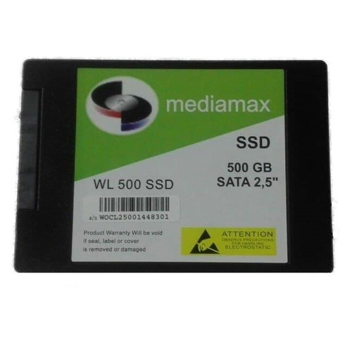 Накопитель SSD 500GB Mediamax 2.5 SATAIII TLC (WL 500 SSD) Refurbished наработка до 1% фото №1