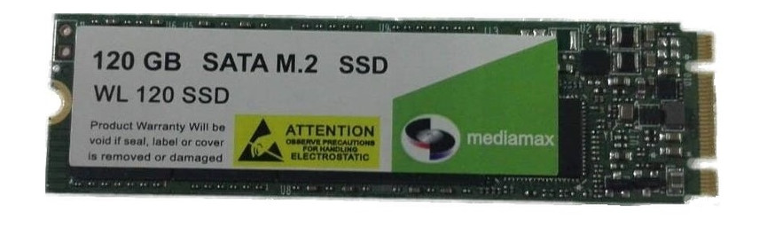 SSD накопитель 120GB Mediamax M.2 2280 SATAIII 3D NAND TLC (WL 120 SSD накопительM.2) Refurbished наработка до 1% фото №1