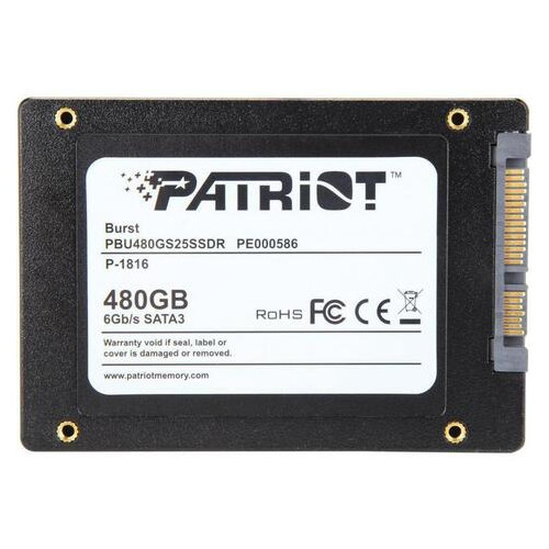 Накопитель SSD 2.5 480GB Patriot (PBU480GS25SSDR) (PBU480GS25SSDR) фото №5