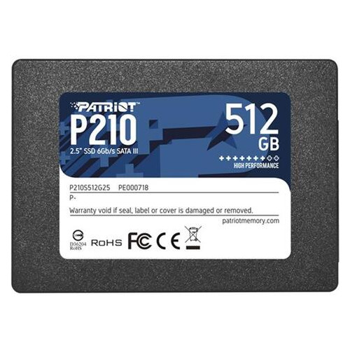 SSD накопичувач 512GB Patriot P210 2.5 SATAIII TLC (P210S512G25) фото №1