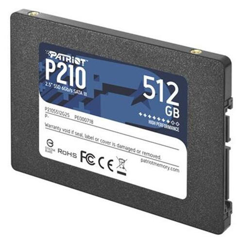 SSD накопичувач 512GB Patriot P210 2.5 SATAIII TLC (P210S512G25) фото №2