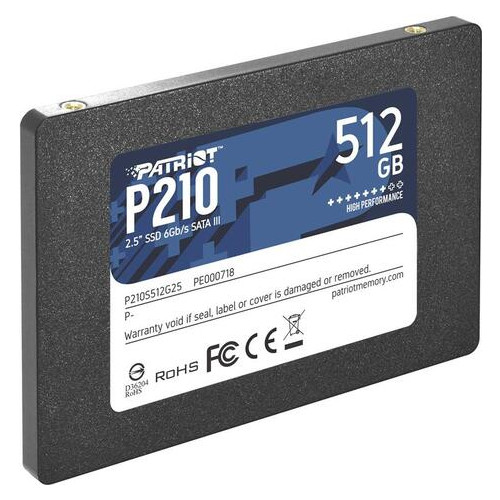 SSD накопичувач 512GB Patriot P210 2.5 SATAIII TLC (P210S512G25) фото №3
