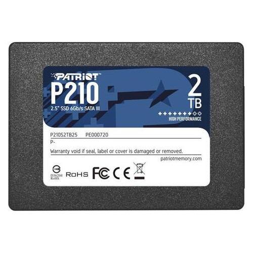 SSD накопичувач 2TB Patriot P210 2.5 SATAIII TLC (P210S2TB25) фото №1