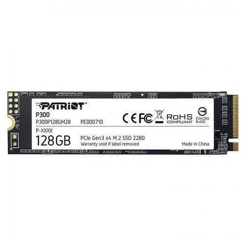 Накопичувач SSD 128GB Patriot P300 M.2 2280 PCIe NVMe 3.0 x4 TLC (P300P128GM28) фото №1