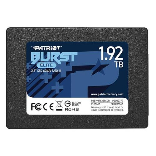 SSD накопичувач 1.92TB Patriot Burst Elite 2.5 SATAIII 3D TLC (PBE192TS25SSDR) фото №1