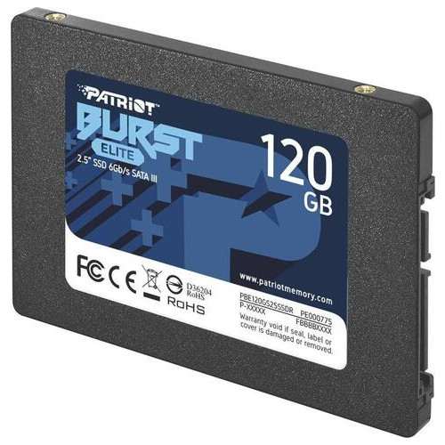 Накопичувач SSD Patriot Burst Elite 120GB 2.5 7mm SATAIII TLC 3D 2.5 SATA III (6Gb/s) 3D TLC NAND (PBE120GS25SSDR) фото №2