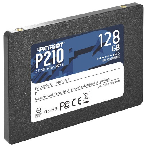 Накопичувач SSD Patriot P210 128Gb 2.5 SATA III (6Gb/s) 3D TLC NAND (P210S128G25) фото №1