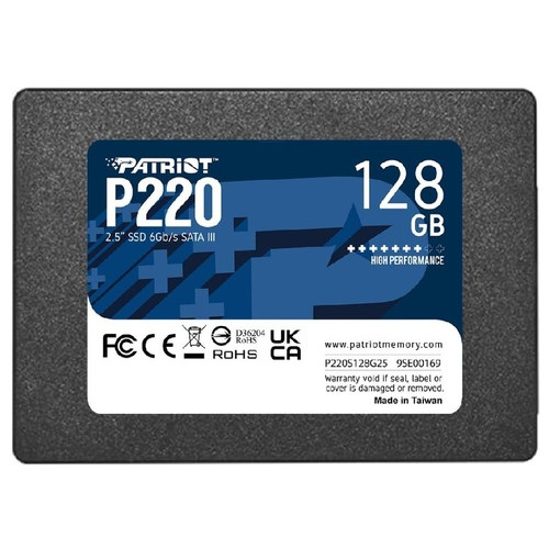 Накопичувач SSD 128GB Patriot P220 2.5 SATAIII TLC (P220S128G25) фото №1