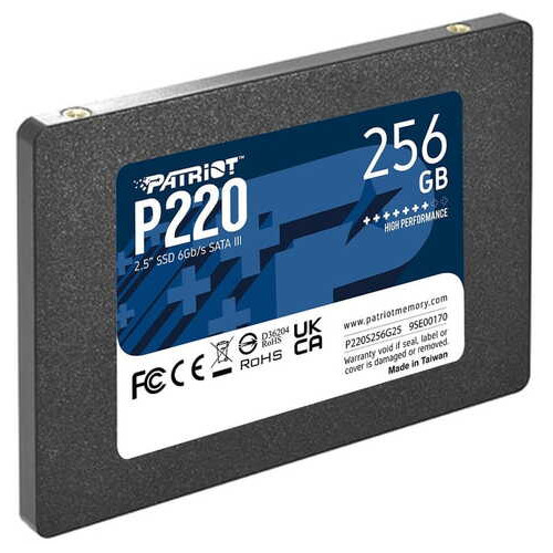 Накопичувач SSD 256GB Patriot P220 2.5 SATAIII TLC (P220S256G25) фото №2