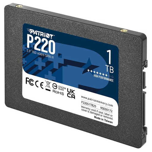 Накопичувач SSD 1TB Patriot P220 2.5 SATAIII TLC (P220S1TB25) фото №3