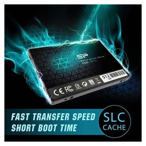 Накопичувач SSD Silicon Power 512Gb SATAIII TLC (SP512GBSS3A55S25) фото №3