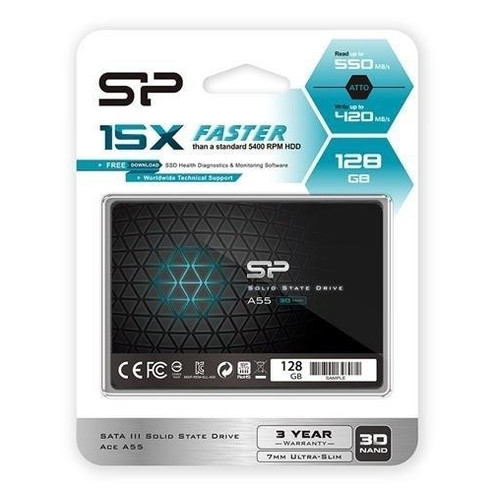 Накопитель SSD 2.5 Silicon Power A55 128GB SATA TLC (SP128GBSS3A55S25) фото №2