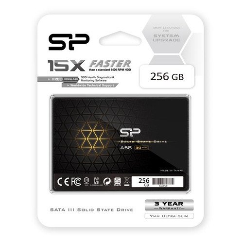 Накопичувач SSD Silicon Power 2.5 A58 256GB SATA TLC (SP256GBSS3A58A25) фото №2