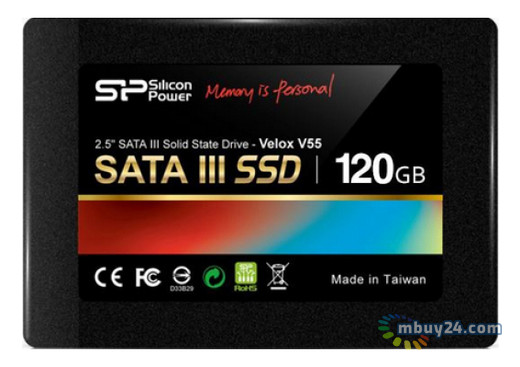 SSD-накопичувач Silicon Power Slim S55 120GB 2.5" SATAIII MLC (SP120GBSS3S55S25) фото №1