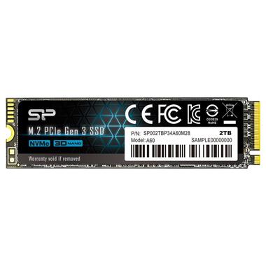 SSD накопичувач Silicon Power A60 2TB NVMe M.2 PCIe Gen3x4 2280 (SP002TBP34A60M28) фото №1