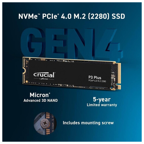 SSD накопичувач Crucial P3 Plus 500 GB (CT500P3PSSD8) фото №2