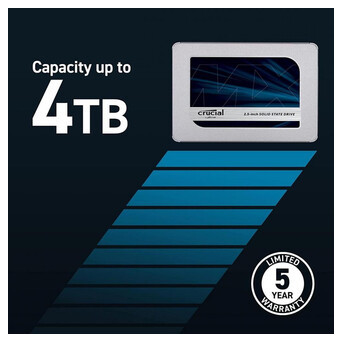 SSD накопичувач Crucial MX500 2.5 4 TB (CT4000MX500SSD) фото №3