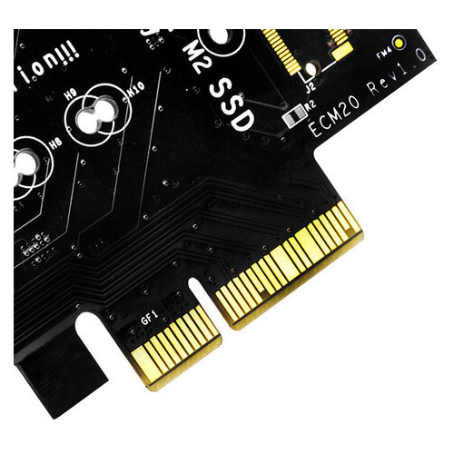 Плата-адаптер Silver Stone PCIe x4 для SSD m.2 SATA та NVMe фото №7