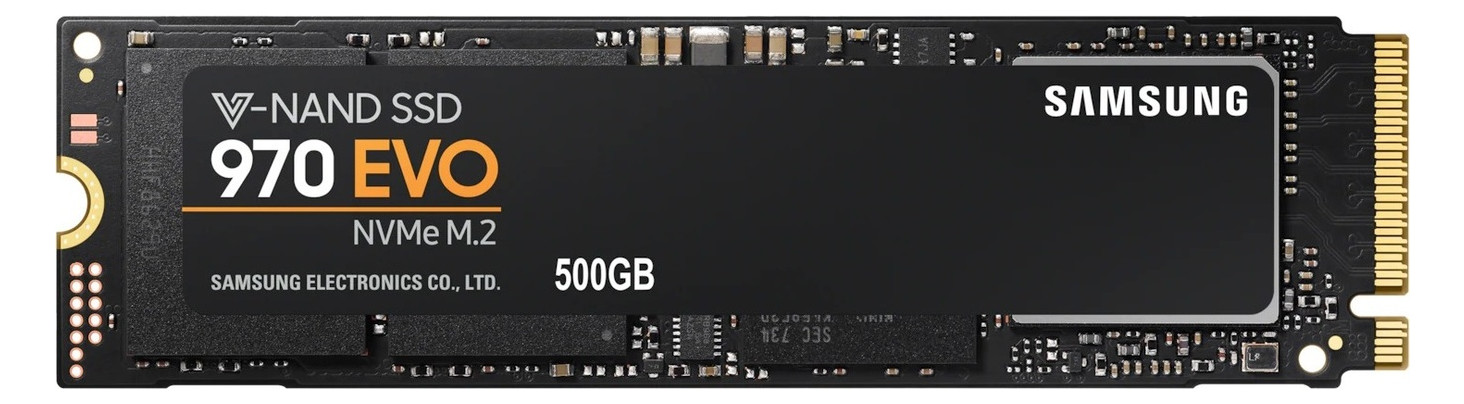 Накопитель SSD 500GB Samsung 970 EVO M.2 PCIe 3.0 x4 NVMe 3D TLC (MZ-V7E500BW) фото №1
