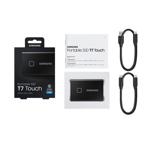 Накопитель внешний SSD 2.5 USB 500GB Samsung T7 Touch Black (MU-PC500K/WW) фото №5