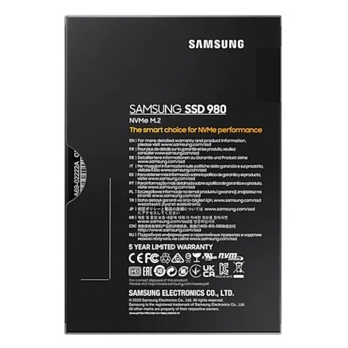 Накопичувач SSD Samsung M.2 NVMe PCIe 3.0 4x 1TB 980 (MZ-V8V1T0BW) фото №5