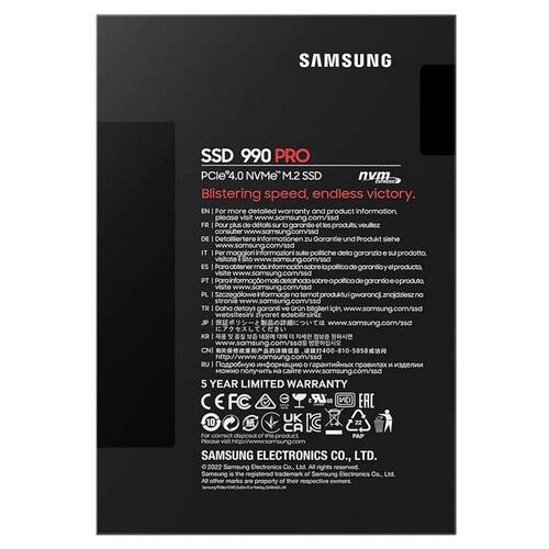 SSD накопичвач Samsung 990 Pro 1TB M.2 PCIe 4.0x4 (MZ-V9P1T0BW) фото №6