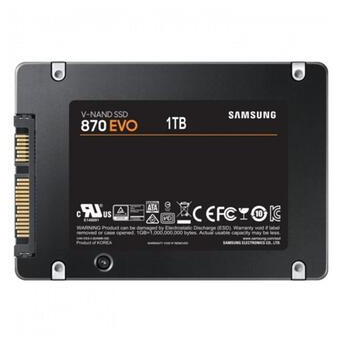 Накопичувач SSD 1TB Samsung 870 EVO 2.5 SATAIII MLC (MZ-77E1T0B/EU) фото №3