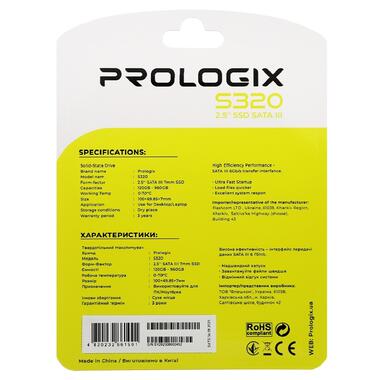 Накопичувач SSD  120GB Prologix S320 2.5 SATAIII TLC (PRO120GS320) фото №5