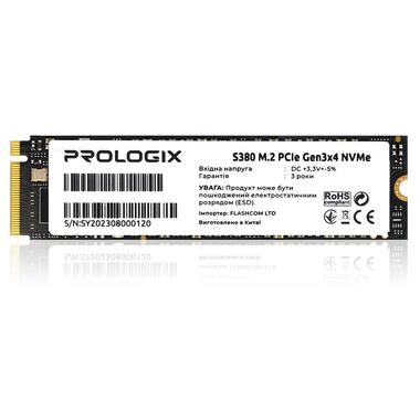 Накопичувач SSD  256GB Prologix S380 M.2 2280 PCIe 3.0 x4 NVMe TLC (PRO256GS380) фото №1