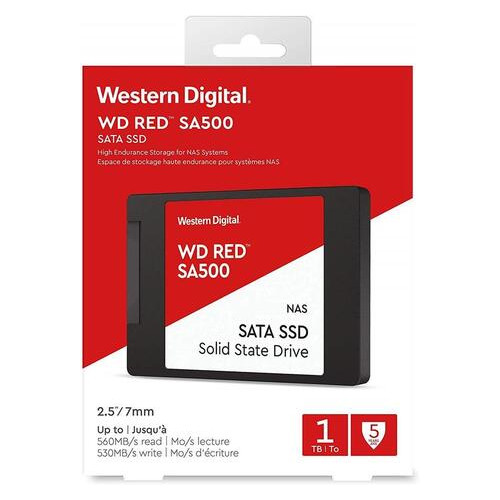 SSD накопичувач 2.5 WD Red SA500 1 TB (WDS100T1R0A) фото №2