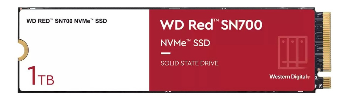 Твердотільний накопичувач SSD WD M.2 NVMe PCIe 3.0 4x 1TB SN700 Red 2280 (WDS100T1R0C) фото №1