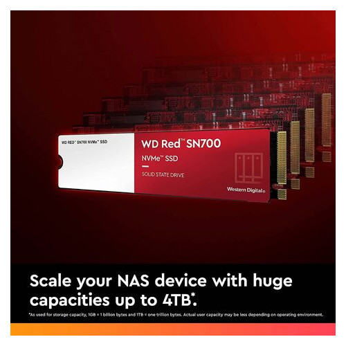 Твердотільний накопичувач SSD WD M.2 NVMe PCIe 3.0 4x 1TB SN700 Red 2280 (WDS100T1R0C) фото №6