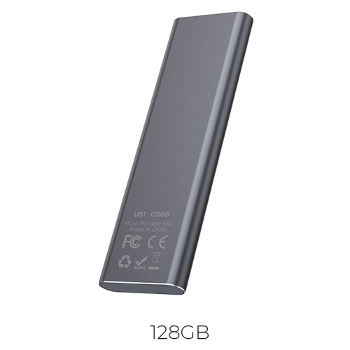 Внешний накопитель SSD Type-C Hoco Extreme speed portable UD7 128GB |USB3.1| grey (12459) фото №1