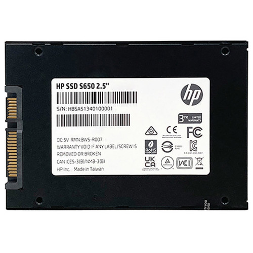SSD накопичувач 480Gb HP S650 SATA III 2.5 TLC (345M9AA) фото №2