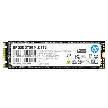 Модуль пам'яті SSD  1Tb HP S750 M.2 2280 SATA III 3D NAND TLC, Retail (16L57AA#) фото №1