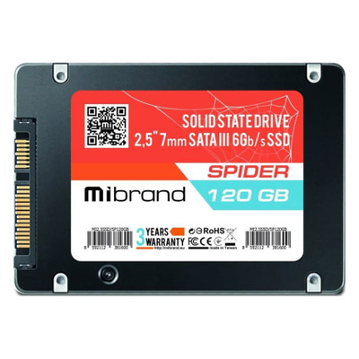 Накопичувач SSD 120GB Mibrand Spider 2.5 SATAIII 3D TLC (MI2.5SSD/SP120GB) Bulk фото №1