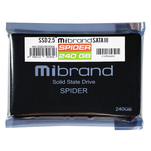 Накопичувач SSD 240GB Mibrand Spider 2.5 SATAIII 3D TLC (MI2.5SSD/SP240GB) Bulk фото №5
