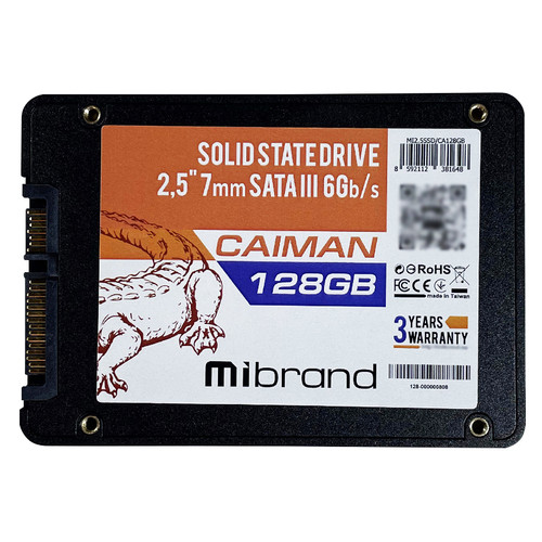 Накопичувач SSD 128GB Mibrand Caiman 2.5 SATAIII 3D TLC (MI2.5SSD/CA128GB) Bulk фото №2