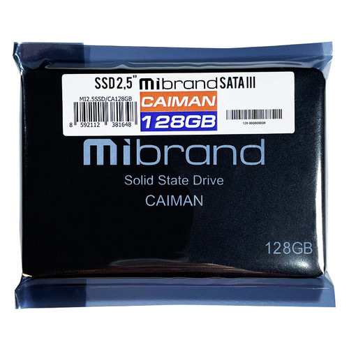 Накопичувач SSD 128GB Mibrand Caiman 2.5 SATAIII 3D TLC (MI2.5SSD/CA128GB) Bulk фото №5
