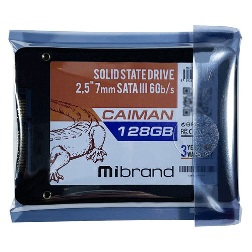 Накопичувач SSD 128GB Mibrand Caiman 2.5 SATAIII 3D TLC (MI2.5SSD/CA128GB) Bulk фото №4