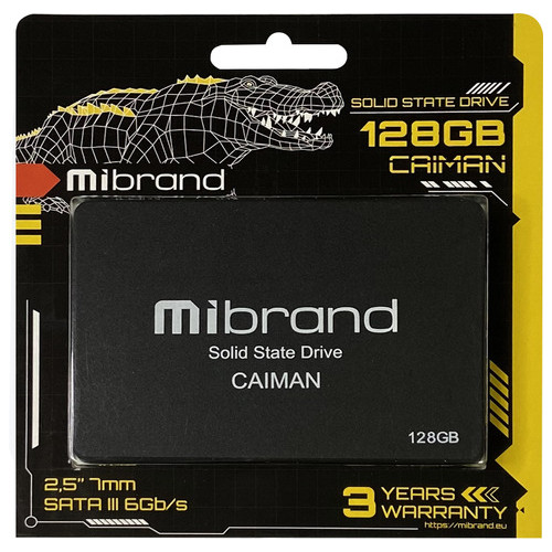 Накопичувач SSD Mibrand Caiman 128GB 2.5 SATAIII 3D TLC NAND (MI2.5SSD/CA128GBST) фото №2